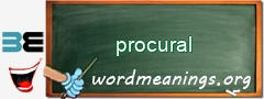 WordMeaning blackboard for procural